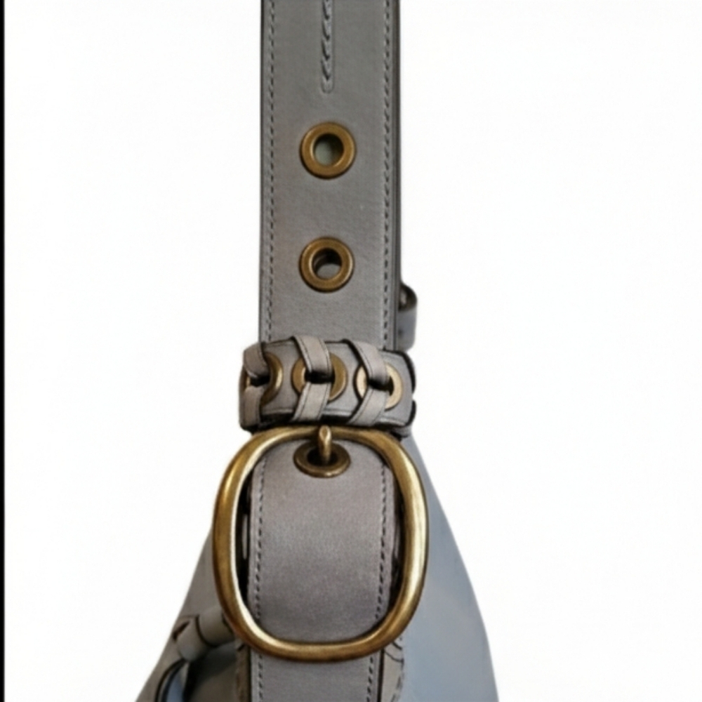 Coach 2007 Bleecker Leather Bucket Bag | Sky Blue #11422 - Picture 9 of 11